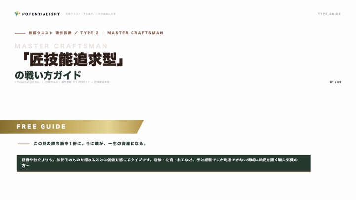 匠技能追求型の戦い方ガイド 表紙