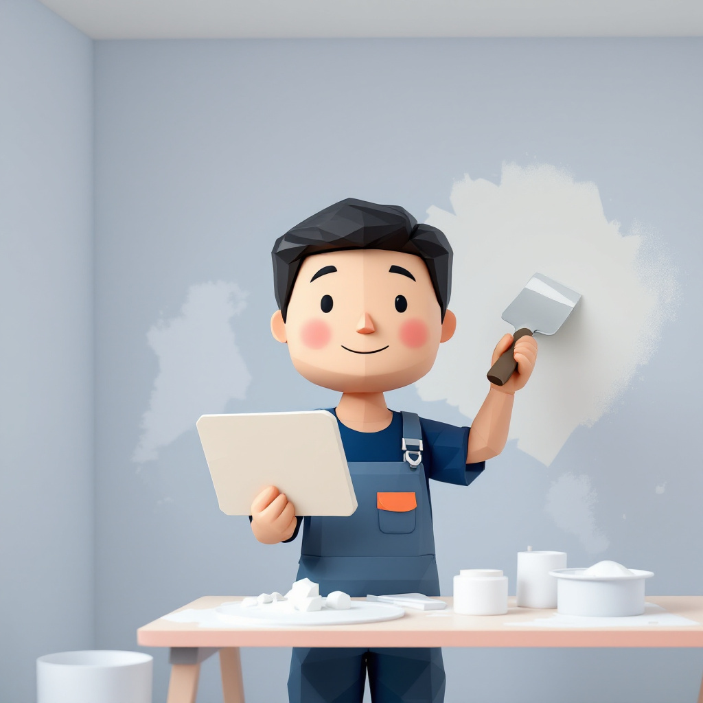 左官のキャラクターイラスト